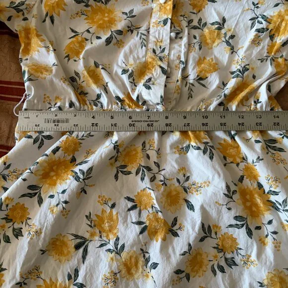 Joie Floral Tiered Puff Sleeve Amelian Mini dress Size 8 Cotton - Picture 10 of 11